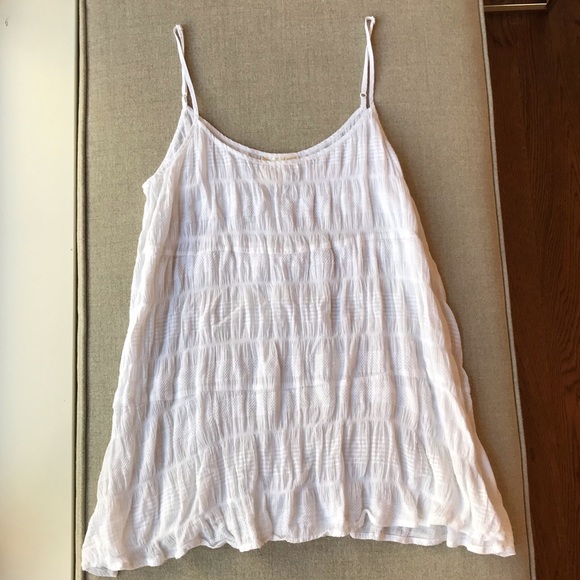 E By Eloise Tops - E by Eloise White Cotton Tank Top